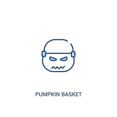 kabak sepeti kavramı 2 renkli simgesi. basit çizgi elemanı illus