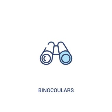 binocoulars kavram 2 renkli simgesi. basit çizgi elemanı illustra