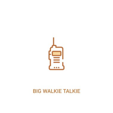 büyük walkie talkie kavramı 2 renkli simgesi. basit satır elemanı il