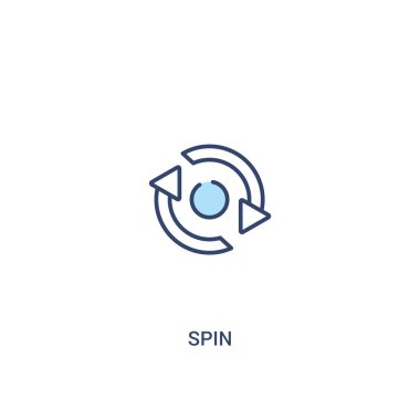 spin kavramı 2 renkli simgesi. basit satır öğesi illüstrasyon. o