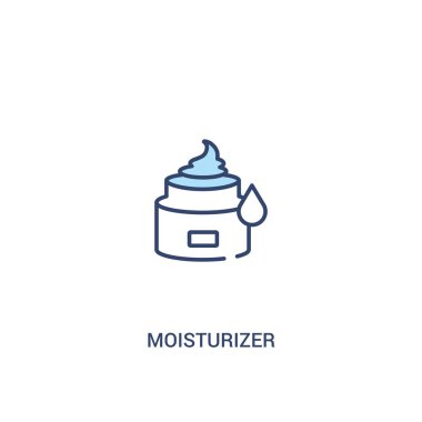 nemlendirici kavramı 2 renkli simgesi. basit çizgi elemanı illustra