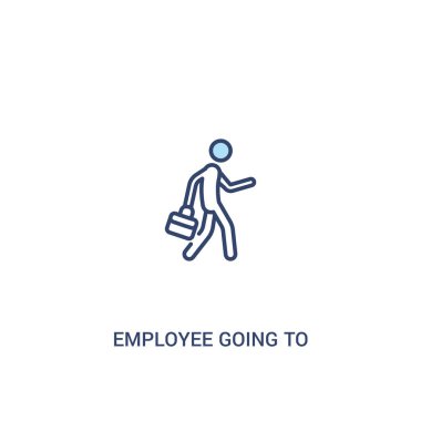 çalışan çalışma konsepti 2 renkli simge. basit satır eleme