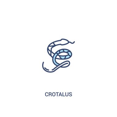crotalus kavramı 2 renkli simge. basit çizgi elemanı illustratio