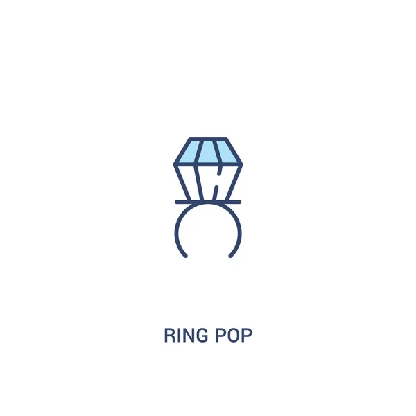 Ring ποπ concept 2 έγχρωμο εικονίδιο. απλό στοιχείο γραμμής illustratio — Διανυσματικό Αρχείο