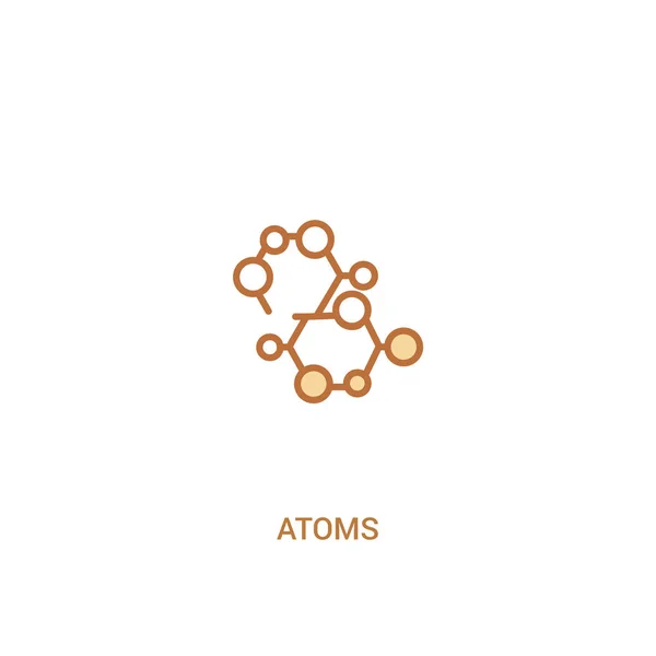 Koncepcja atomów 2 kolorowa ikona. Prosta ilustracja elementu linii. — Wektor stockowy