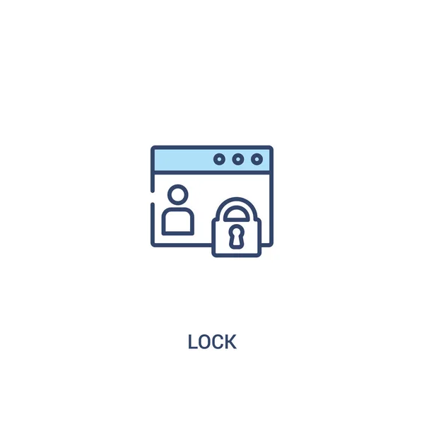 Lock concept 2 colored icon. простая иллюстрация элемента строки. o — стоковый вектор