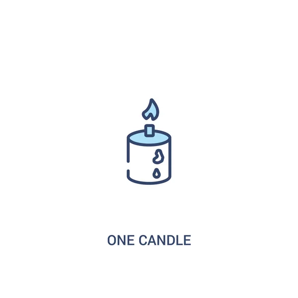 Concepto de una vela 2 icono de color. elemento de línea simple illustrat — Vector de stock