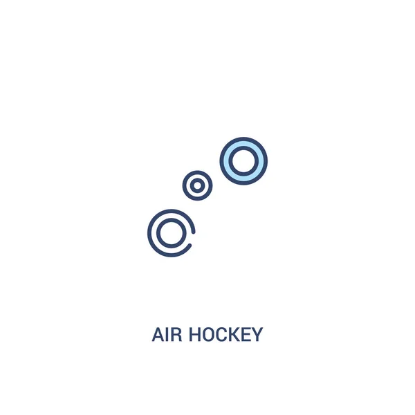 Koncept leteckého hokeje 2 Barevná ikona. jednoduchý linkovou prvek ilustruna — Stockový vektor