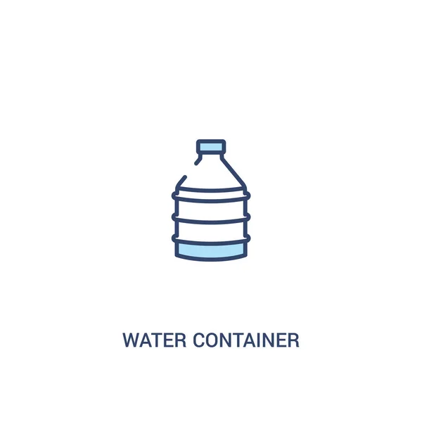 Concepto de contenedor de agua 2 icono de color. elemento de línea simple illu — Archivo Imágenes Vectoriales