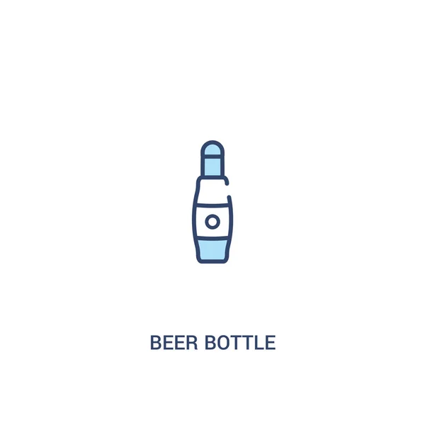 Bottiglia di birra concetto 2 icona colorata. elemento linea semplice illustrare — Vettoriale Stock