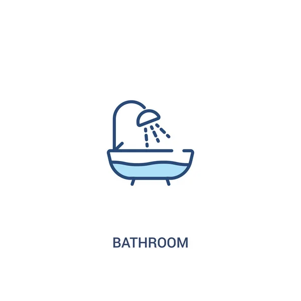 Fürdőszoba koncepció 2 színes ikon. egyszerű vonal elem illustratio — Stock Vector
