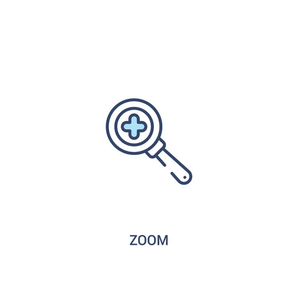 Zoom concept 2 colored icon. простая иллюстрация элемента строки. o — стоковый вектор