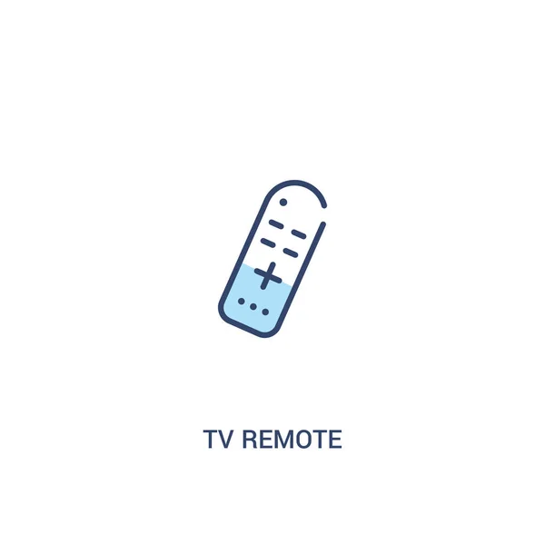 TV Remote koncepció 2 színes ikon. egyszerű vonal elem szemléli — Stock Vector
