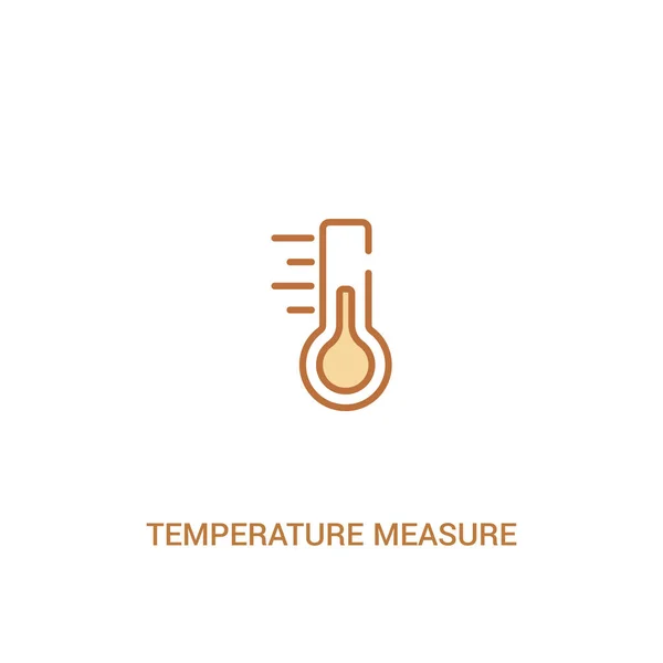 Concept de mesure de température 2 icône de couleur. élément de ligne simple — Image vectorielle