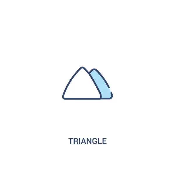 Concepto de triángulo 2 icono de color. ilustración de elemento de línea simple — Archivo Imágenes Vectoriales