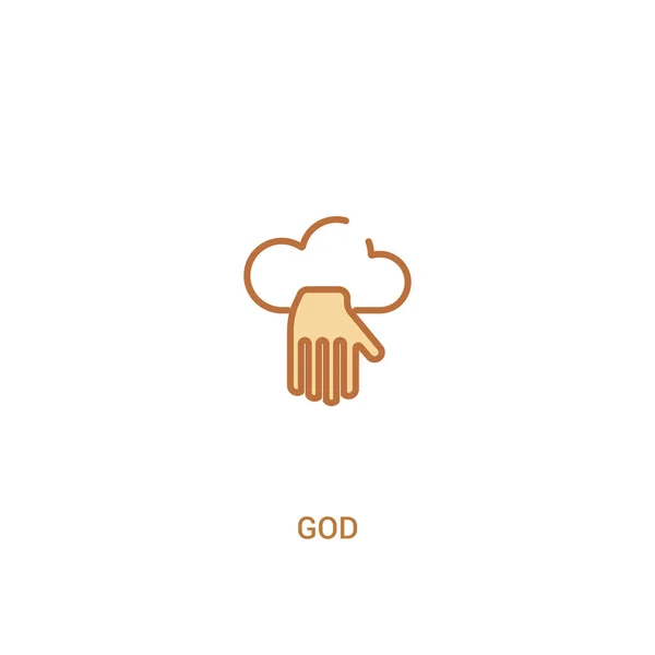 God concept 2 colored icon. simple line element illustration. ou — Stock Vector