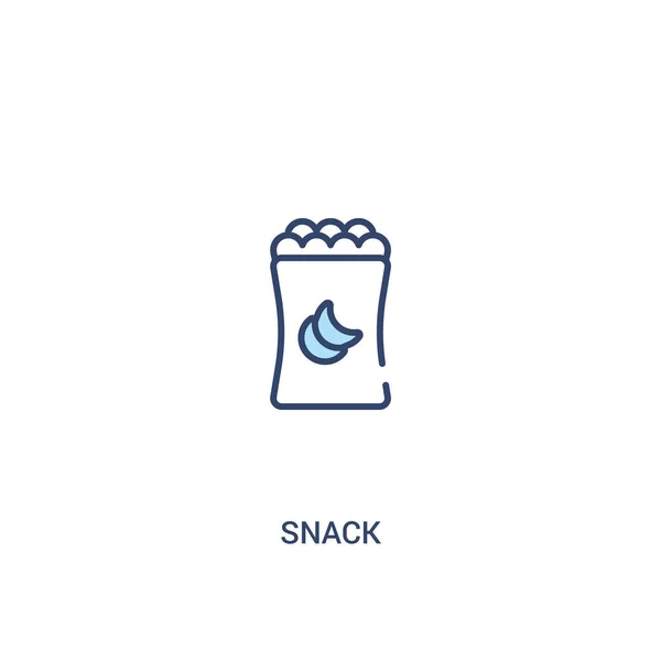 Snack concepto 2 icono de color. ilustración simple elemento de línea . — Vector de stock