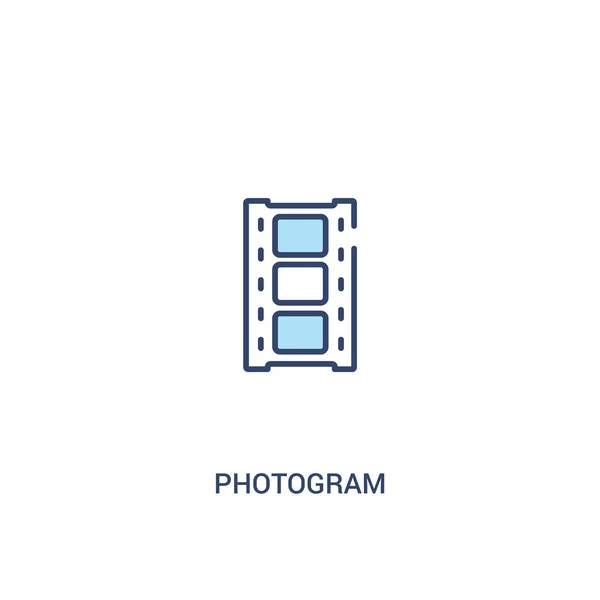 Photogram koncepció 2 színes ikon. egyszerű vonal elem szemléli — Stock Vector