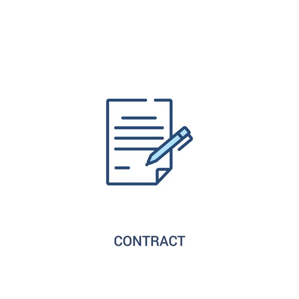 Contract concept 2 gekleurd icoon. eenvoudig lijn element Illustratio — Stockvector