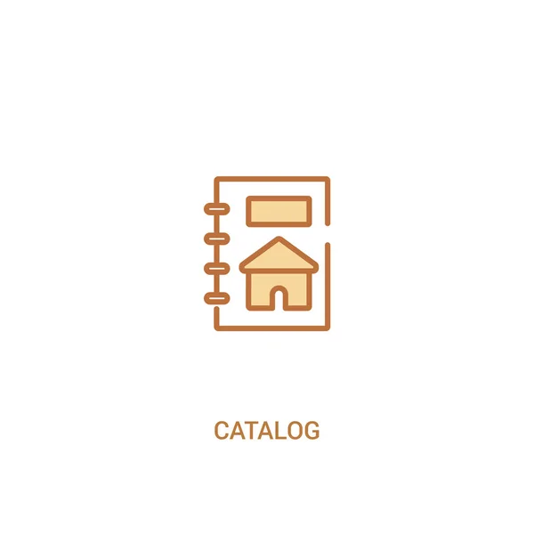 Catalogus concept 2 gekleurd icoon. eenvoudige illustratie van het lijn element — Stockvector