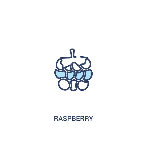 Raspberry concept 2 colored icon. simple line element illustrati — Stock Vector