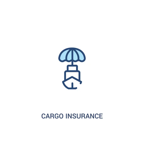 Cargo insurance concept 2 colored icon. simple line element illu — Stock Vector