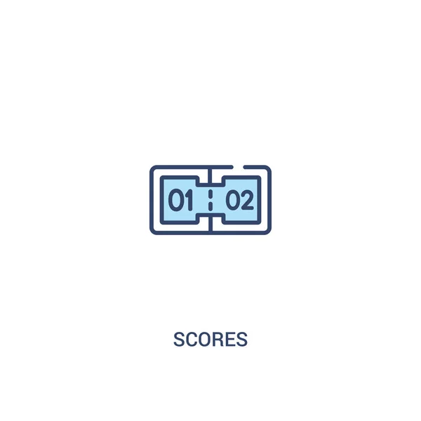 Score concept 2 icône de couleur. illustration simple d'élément de ligne . — Image vectorielle