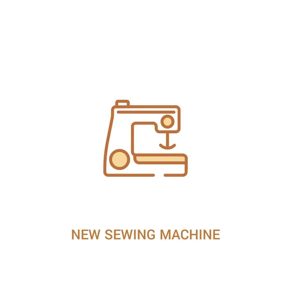 Nuevo concepto de máquina de coser 2 icono de color. elemento de línea simple i — Archivo Imágenes Vectoriales