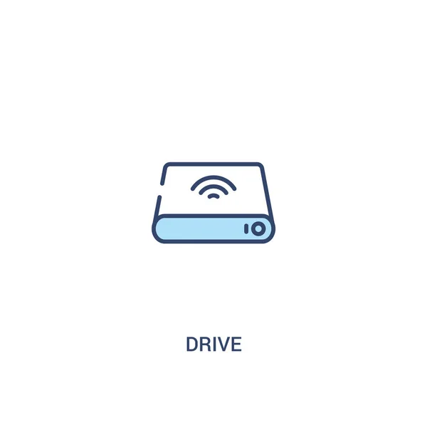 Drive concept 2 gekleurd icoon. eenvoudige illustratie van het lijn element. — Stockvector