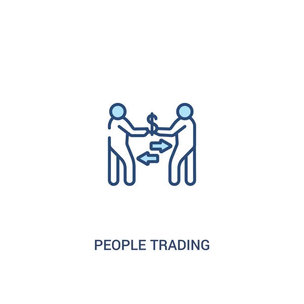 Menschen Handel Konzept 2 farbiges Symbol. einfaches Linienelement illus — Stockvektor