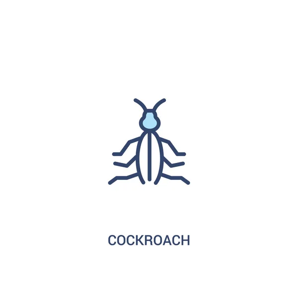 Cockroach concept 2 colored icon. simple line element illustrati — Stock Vector