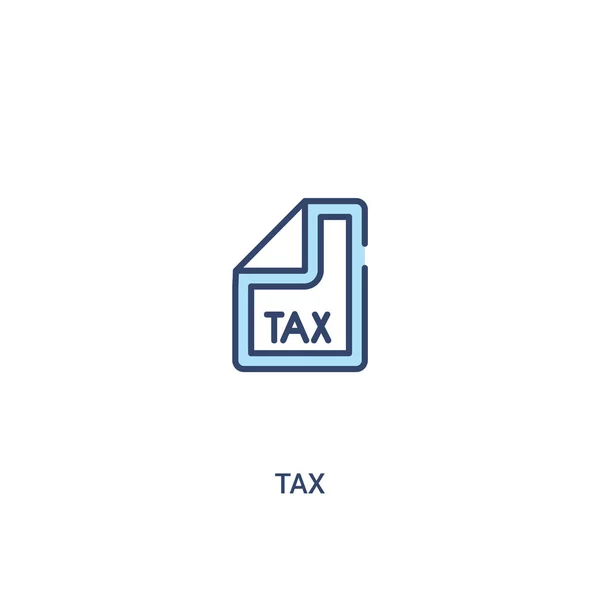 Vergi kavramı 2 renkli simgesi. basit satır öğesi illüstrasyon. Ou — Stok Vektör
