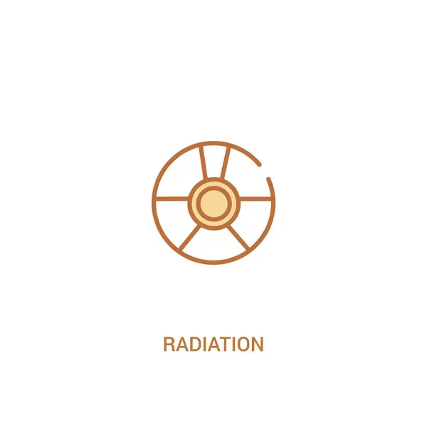 Concepto de radiación 2 icono de color. elemento de línea simple illustrati — Vector de stock