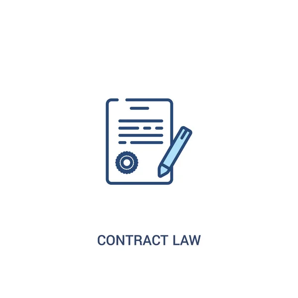 Contract law concept 2 gekleurd icoon. eenvoudig lijn element illustr — Stockvector