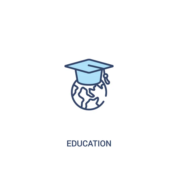 Education concept 2 colored icon. simple line element illustrati — Stock Vector