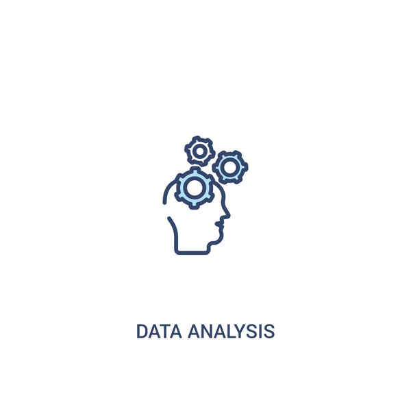 Conceito de análise de dados 2 ícone colorido. elemento de linha simples illust —  Vetores de Stock