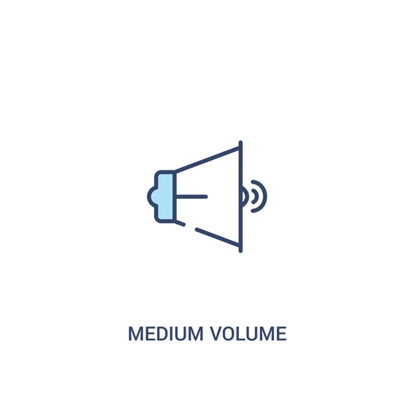 Concepto de volumen medio 2 icono de color. línea simple elemento illust — Vector de stock