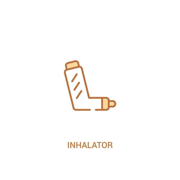 Inhalator concept 2 colored icon. simple line element illustrati — Stock Vector