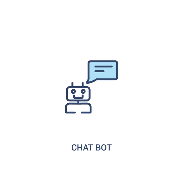 Concetto di chat bot 2 icona colorata. linea semplice elemento illustratio — Vettoriale Stock