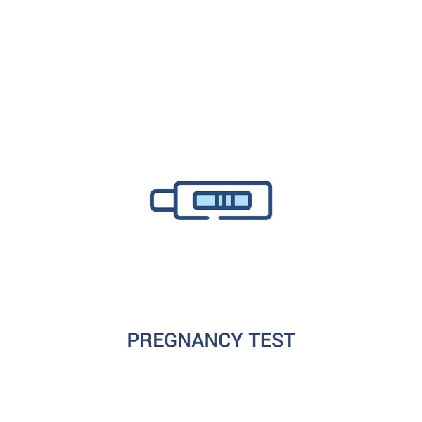 Schwangerschaftstest Konzept 2 farbiges Symbol. einfaches Linienelement illus — Stockvektor