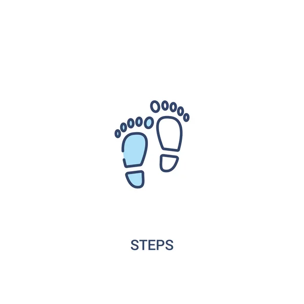 Steps concept 2 gekleurd icoon. eenvoudige illustratie van het lijn element. — Stockvector