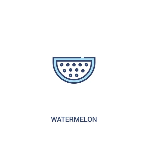 Wassermelone Konzept 2 farbiges Symbol. einfaches Linienelement veranschaulichen — Stockvektor