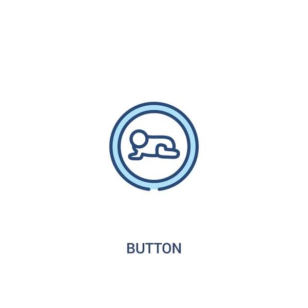Koncepcja przycisku 2 kolorowa ikona. Prosta ilustracja elementu linii. — Wektor stockowy