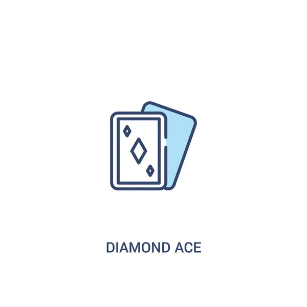 Diamond ACE concept 2 gekleurd pictogram. eenvoudig lijn element Illustra — Stockvector