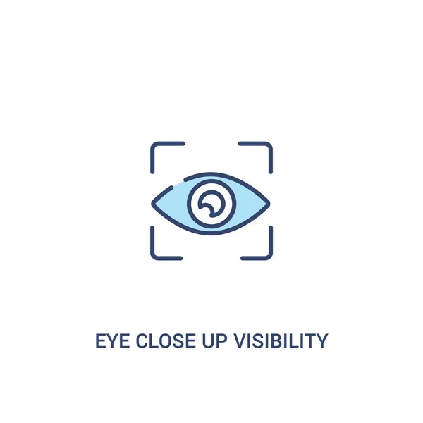 Μάτι close up ορατότητα κουμπί έννοια 2 έγχρωμο εικονίδιο. απλό Li — Διανυσματικό Αρχείο