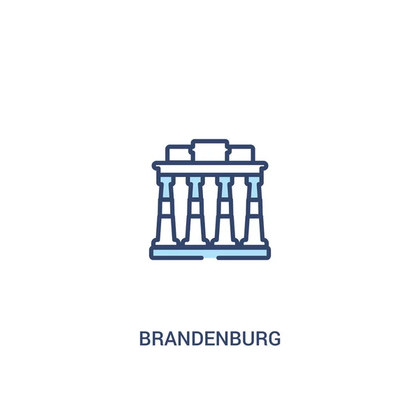 Brandenburg concepto 2 icono de color. elemento de línea simple illustra — Vector de stock