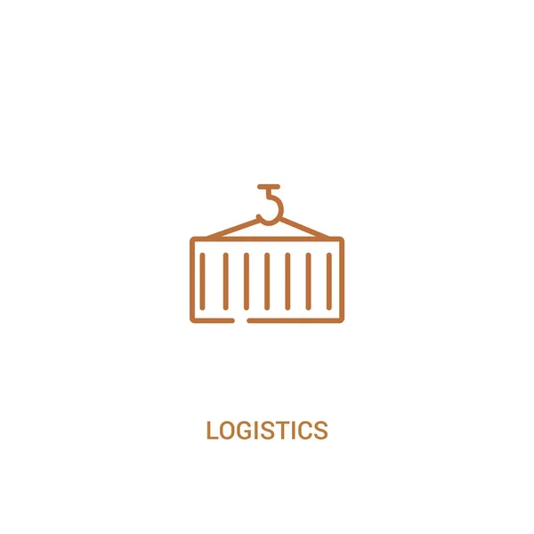 Conceito de logística 2 ícone colorido. elemento de linha simples ilustrati — Vetor de Stock