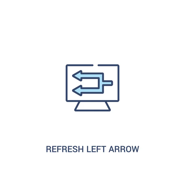 Refresh left arrow concept 2 colored icon. simple line element i — Stock Vector