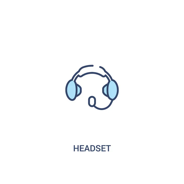 Headset Concept 2 färgad ikon. enkel illustration av linjeelement — Stock vektor