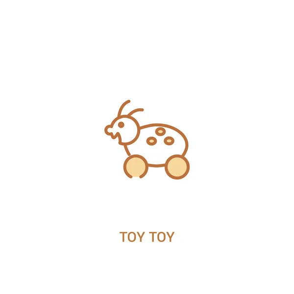 장난감 장난감 개념 2 컬러 아이콘입니다. 간단한 선 요소 그림 — 스톡 벡터